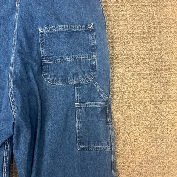 Vintage Carhartt Bib Overalls Youth Juniors 32X27 Cotton Straight Leg Utility - Picture 11 of 11